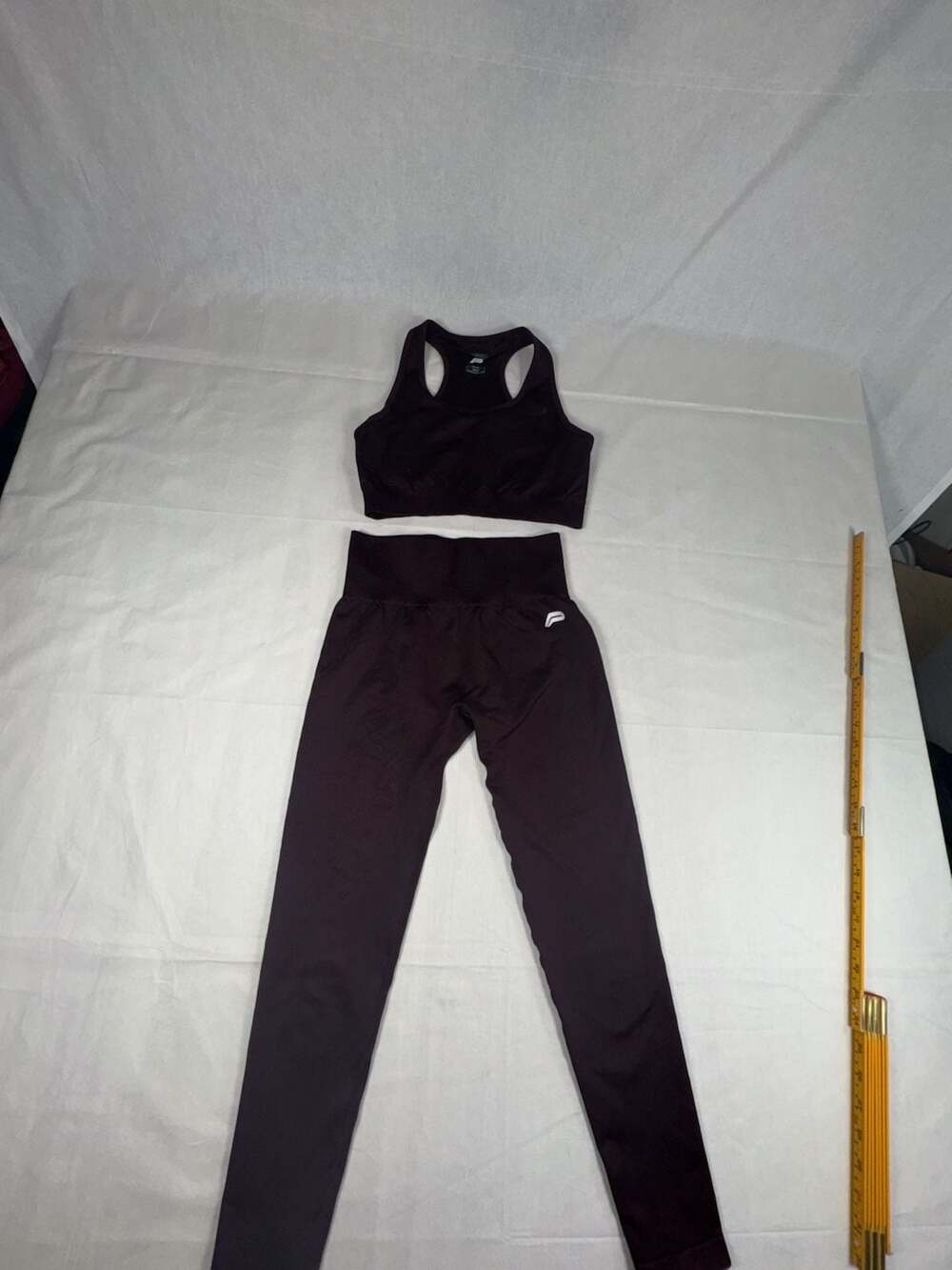 Pursue Fitness Seamless Workout Set Maroon Size Medium